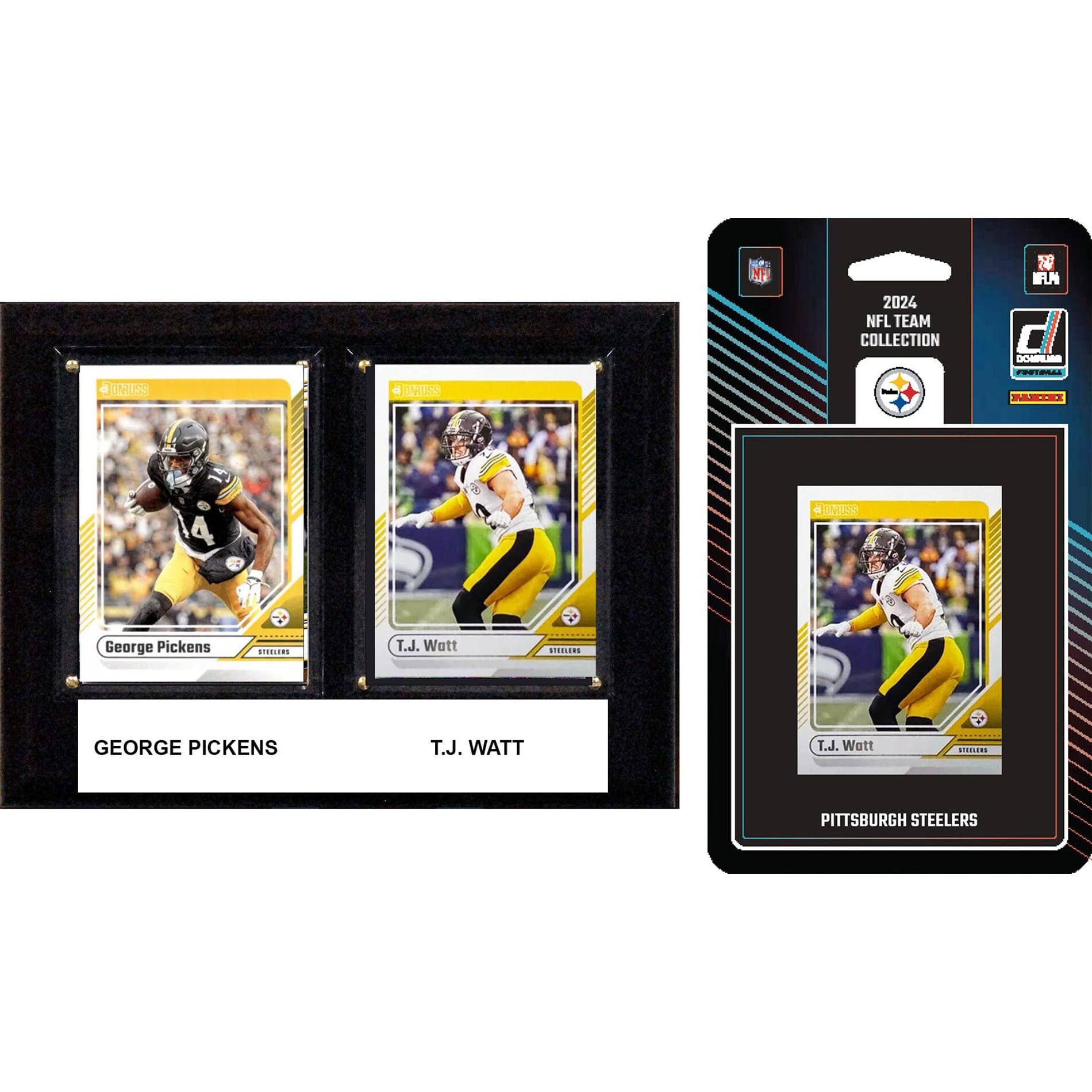 DARUSS DCI XF 2024 NFL TEAM COLLECTION IN C nO - - .... 4 dillise M George Pickens ETLE T.J. Watt C..... GEORGE PICKENS T.J. WATT T.J. Wott HIOTE PITTSBURGH STEELERS

2024 NFL TEAM COLLECTION

GEORGE PICKENS

T.J. WATT

PITTSBURGH STEELERS