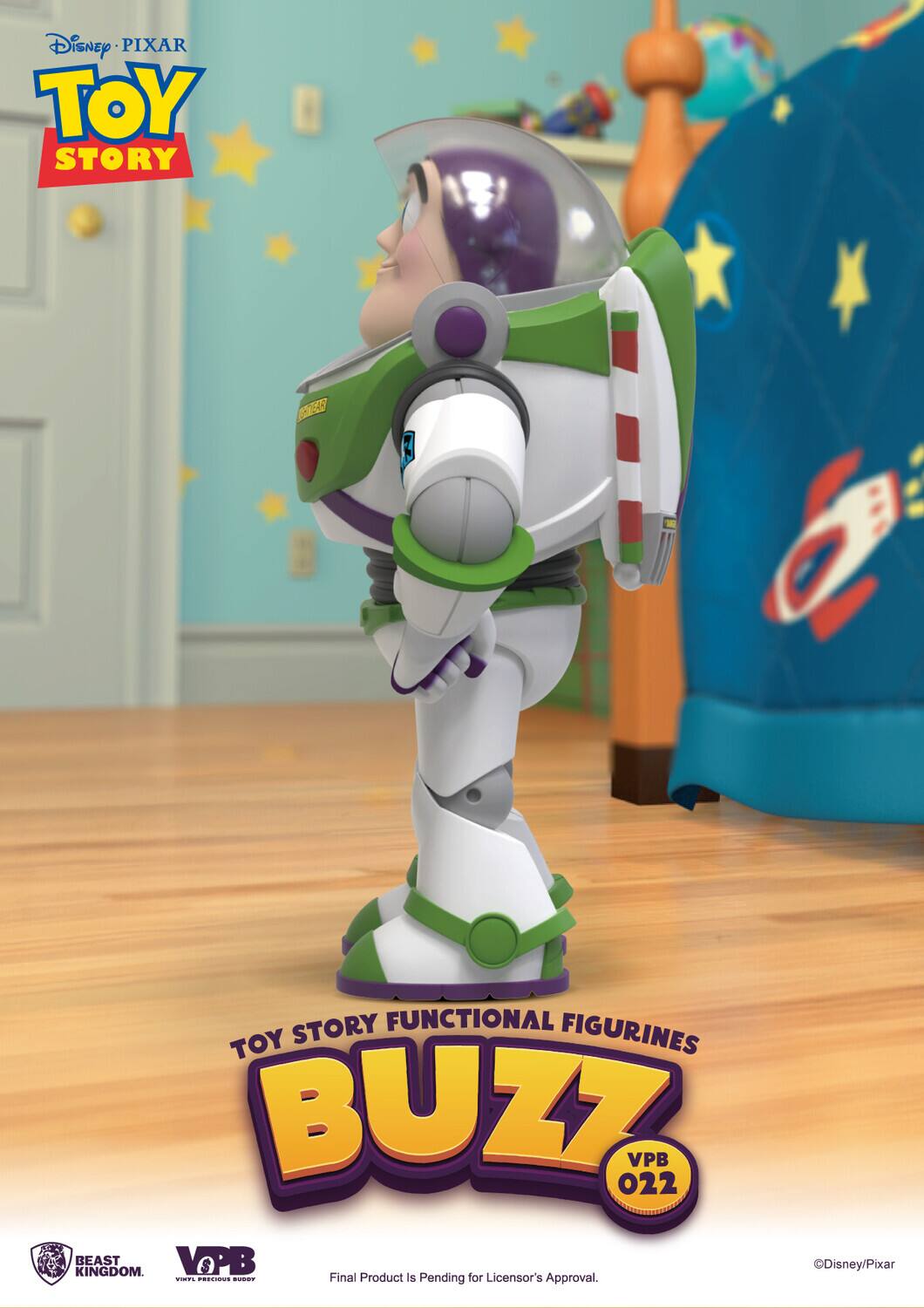 Disney PIXAR TOY STORY B 1 STORY FUNCTIONAL TOY FIGURINES BUZZ 022 VPB KINGDOM. BEAST VOPB Disney/Pixar OT. Cidns - Final Product is Pending for Licensor's Approval.