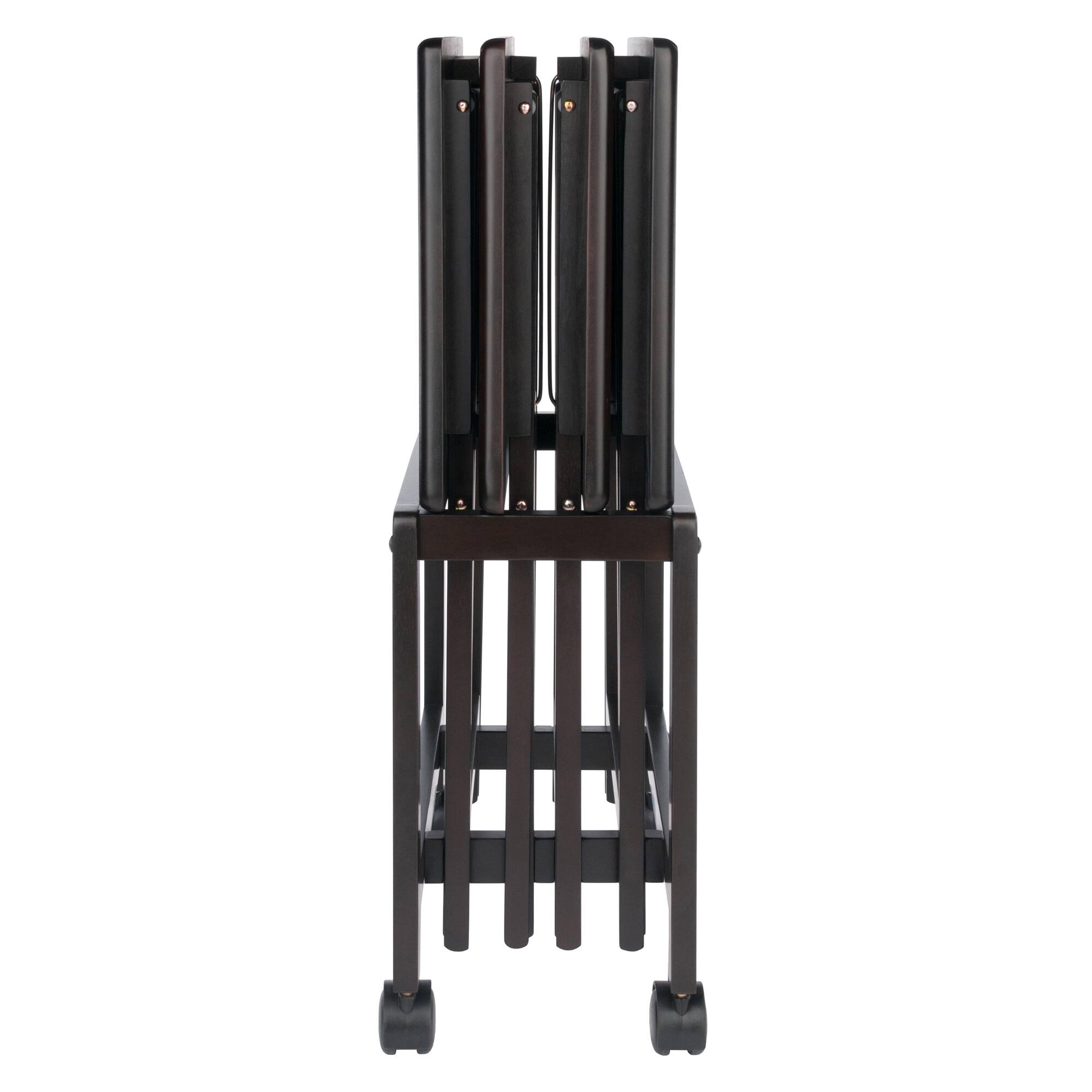 Alt View 4. Winsome Wood - Allen 5-Pc Snack Table Set - Coffee.