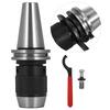 Front. VEVOR - Integrated CAT40 Collet Chuck Keyless Drill Chuck 1/2 inch for CAT40 CNC Engraving Machine - Sliver.