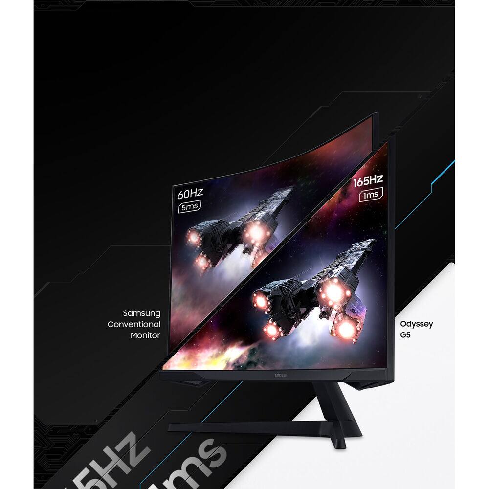 60Hz 5ms 165Hz 1ms Samsung Conventional Monitor Odyssey G5