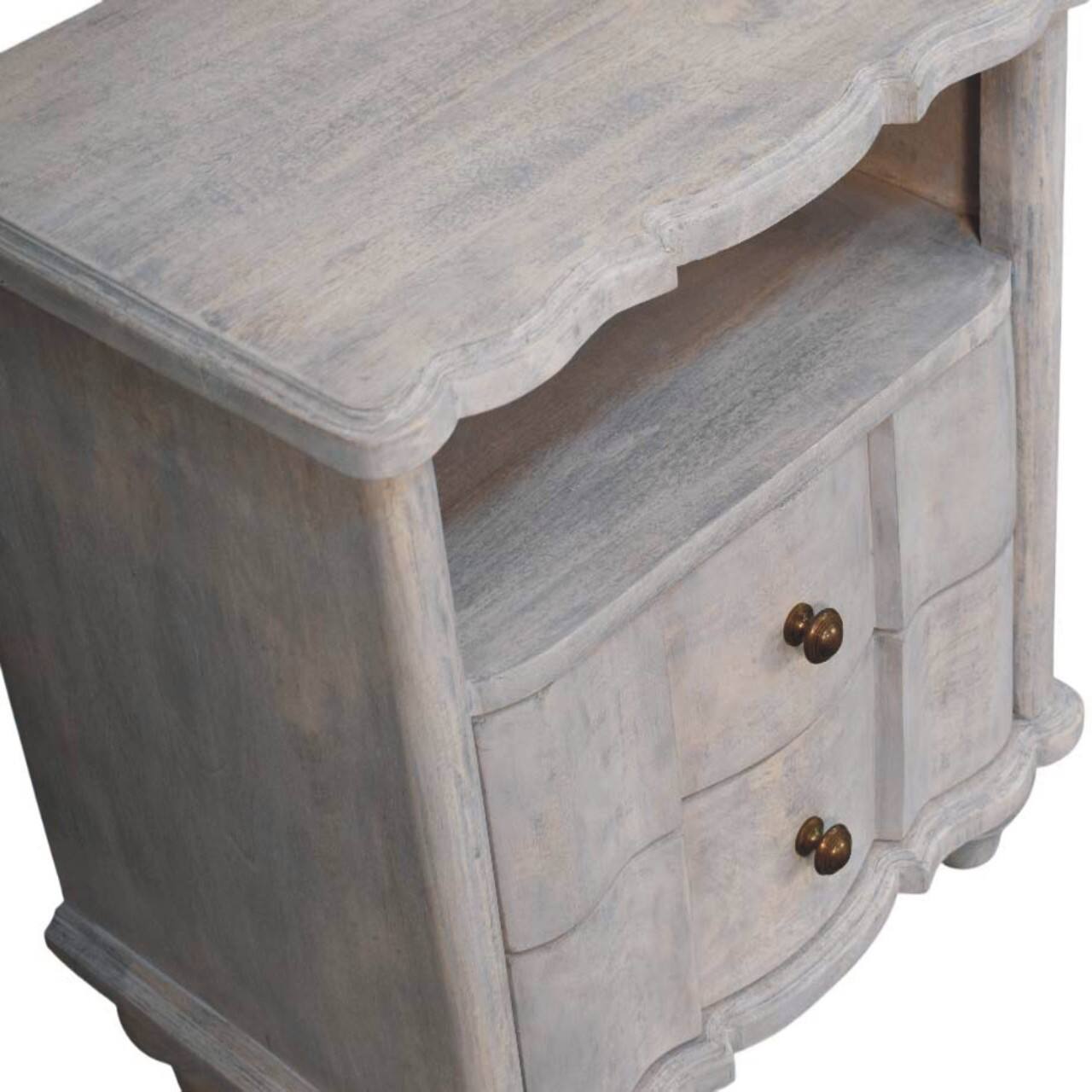 Alt View 5. Artisan Furniture - Artisan Furniture Solid Wood Lucia Bedside - Grey.