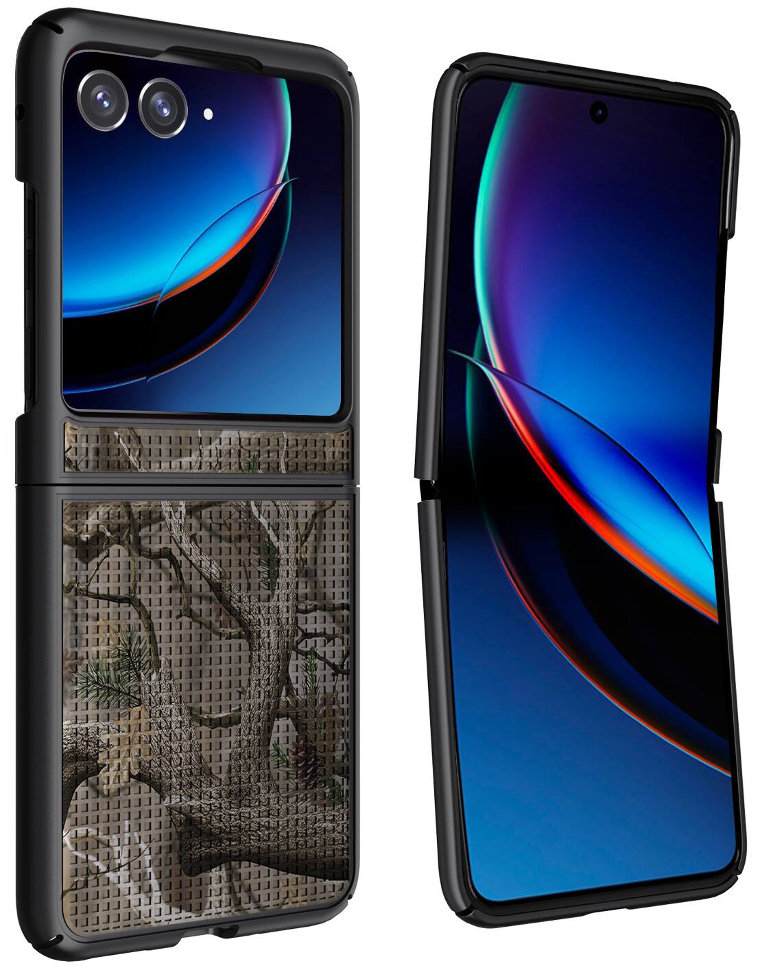 Alt View 9. Nakedcellphone - Slim Case for Motorola RAZR+ 2023 (RAZR PLUS) - Camo.