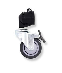 Gibraltar Hardware - Workstation Caster with Braking System, 4-Pack , 3-inch Wheels for Mobile DJ Setup, Fits 1.5" Tubing