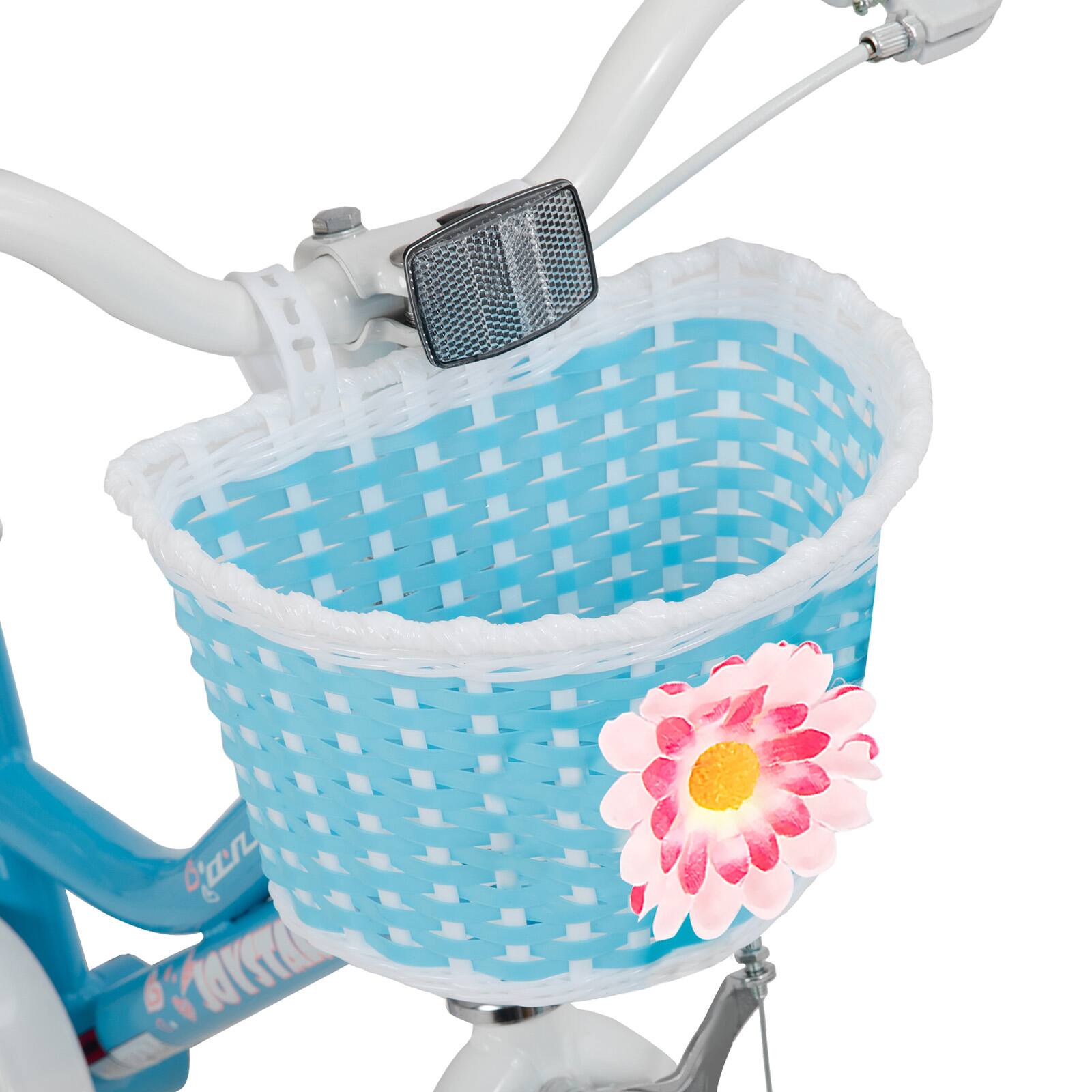 Alt View 4. JOYSTAR - JOYSTAR Angel Kids Bike for Toddlers Ages 4-7, Children's Bicycle with Training Wheels Basket for Girls Boys, 16" Blue - Blue.