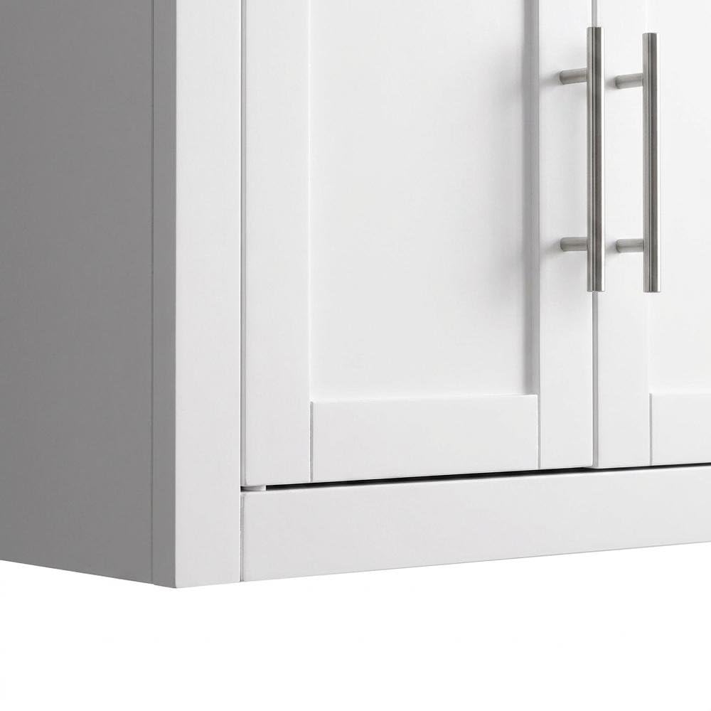 Alt View 1. FurniFact - White 2-Piece Wall Kitchen Cabinet Set - White.