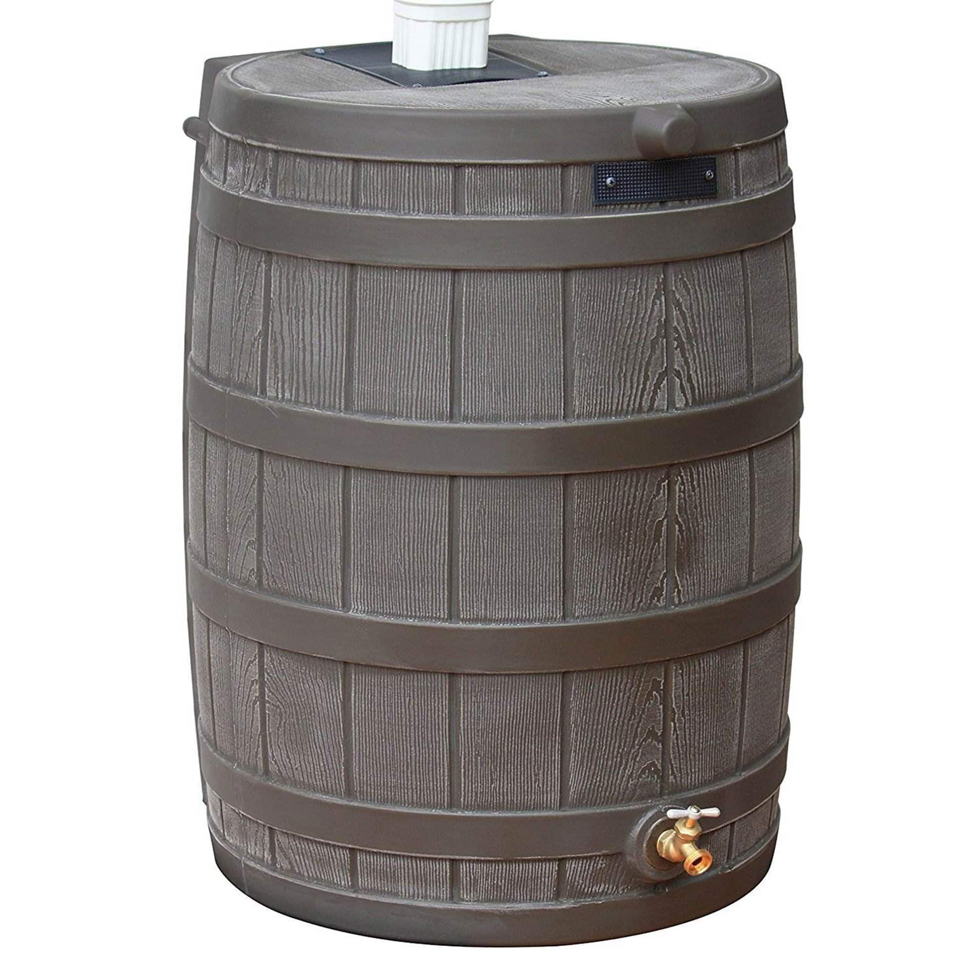 Good Ideas - RW50 Rain Wizard 50 Gallon Plastic Rain Barrel Water Collector - Oak price history on PriceWatchPro