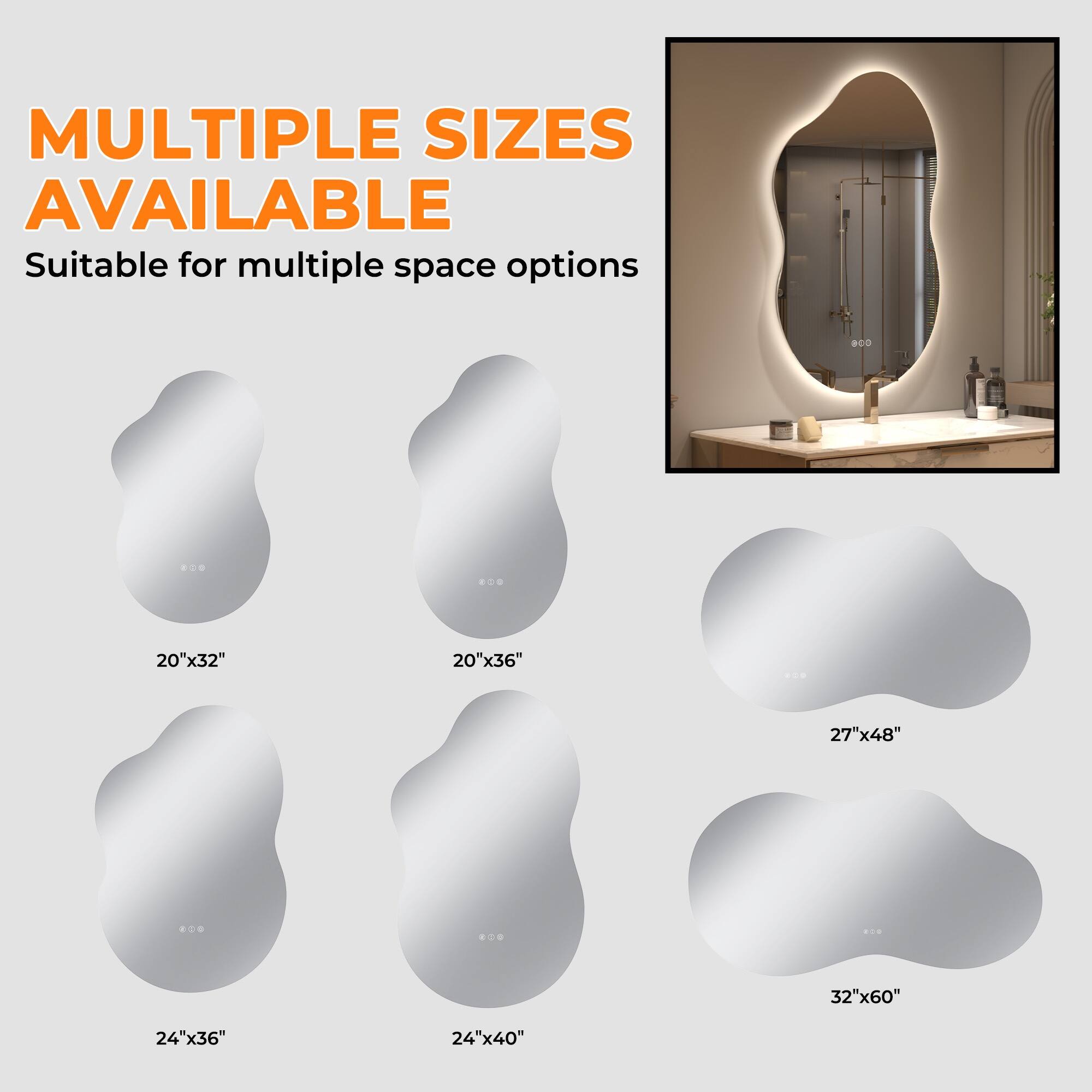 MULTIPLE SIZES AVAILABLE  
Suitable for multiple space options  

20"x32"  
20"x36"  
27"x48"  
24"x36"  
24"x40"  
32"x60"