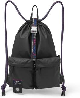 ASUS - ROG Slash BD3700 Multi-use Drawstring Bag with Zinc Alloy Buckle, Suitable for up to 15.6-inch Laptop - Black