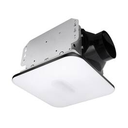 Akicon - 1390N1 Series Decorative Fan Speed 90 CFM Ceiling Bathroom Exhaust Fan with 18 Watt Dimmable 3CCT LED Light Square - Black