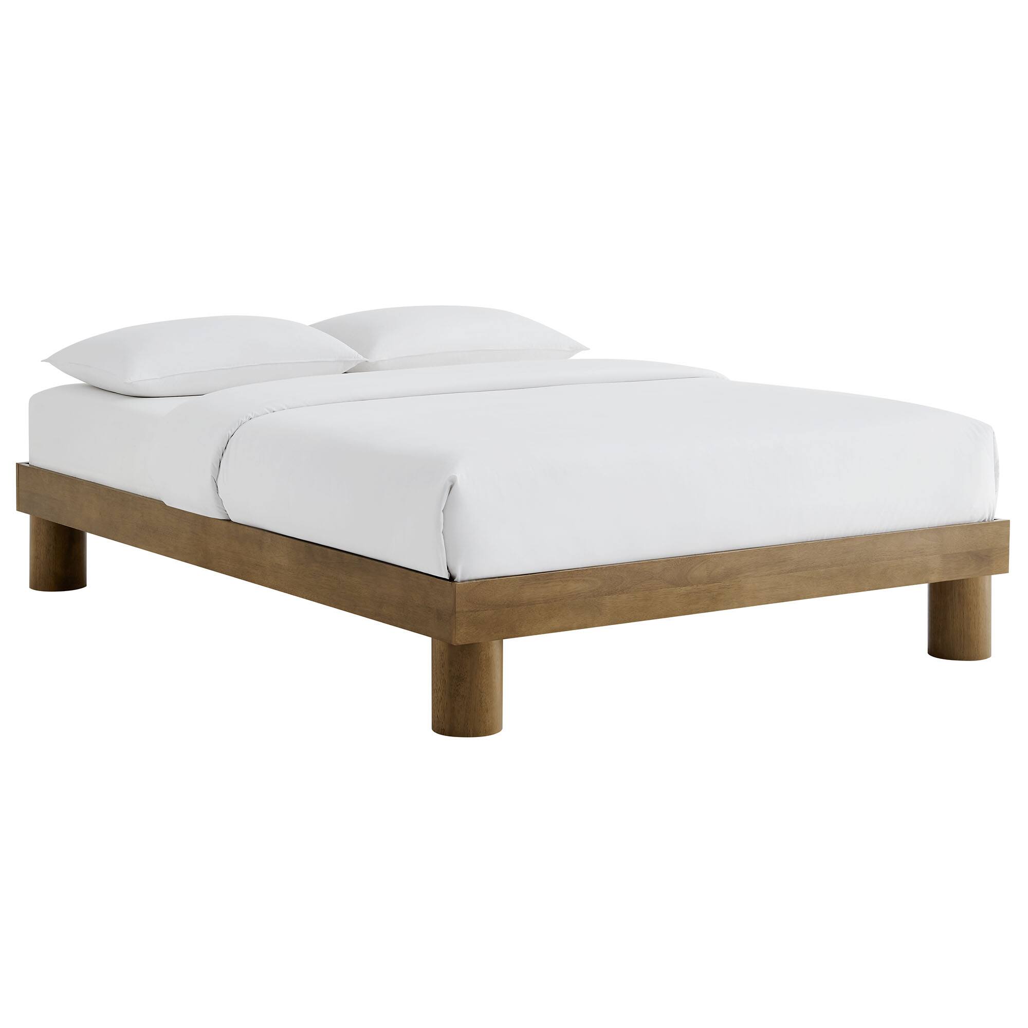 Angle. Modway - Alva King Wood Canopy Platform Bed - Brown.