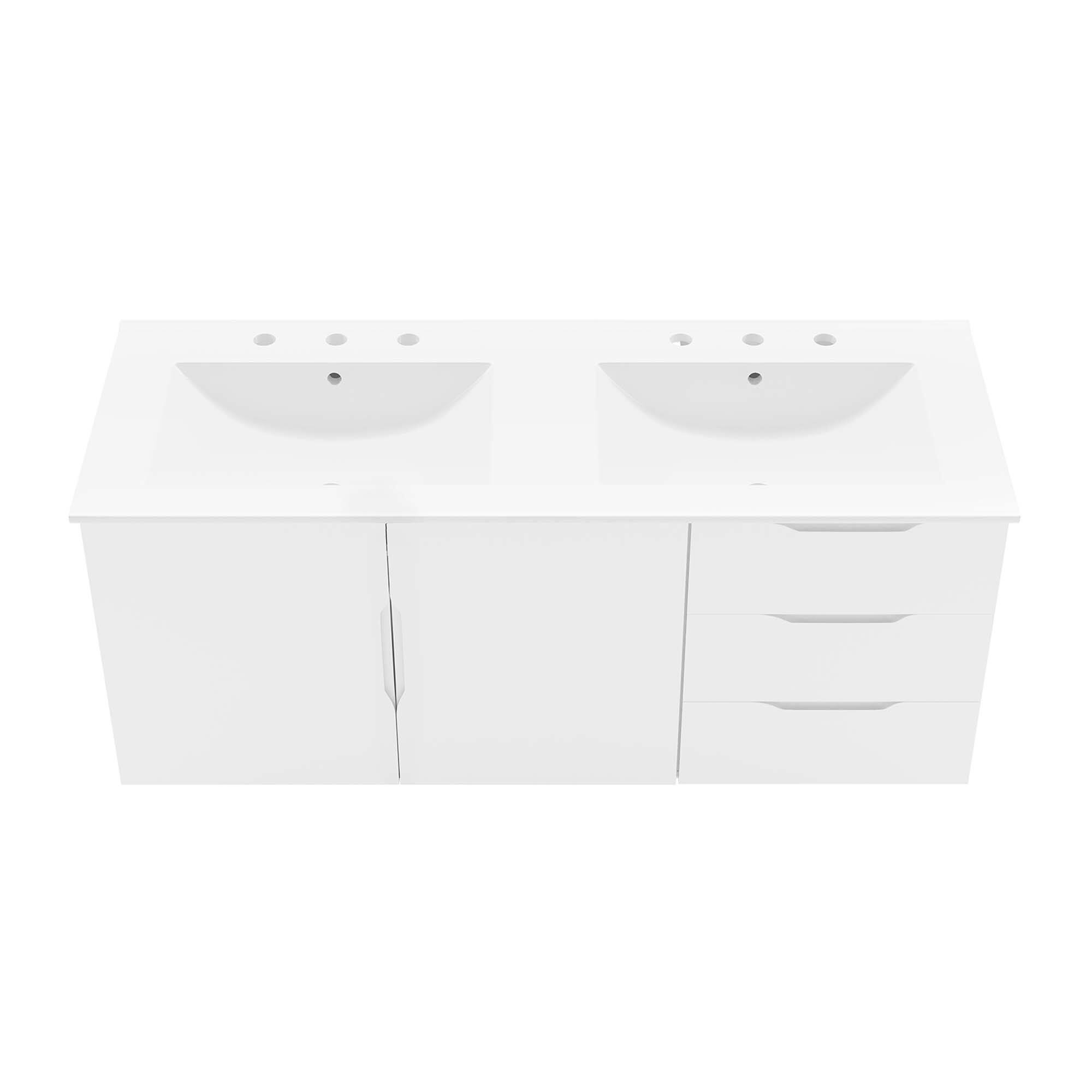 Alt View 4. Modway - Vitality Bathroom Vanity Basin Included by Modway - White White.