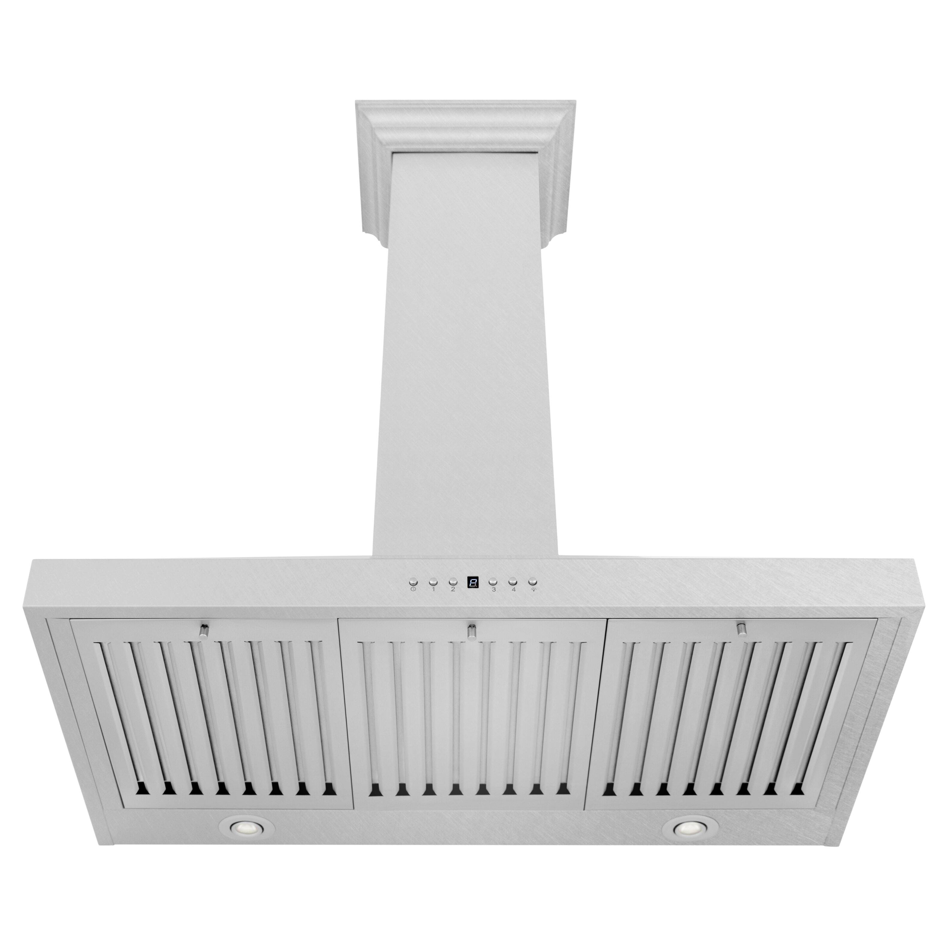 Back. ZLINE - ZLINE 30 in. Convertible Vent Wall Mount Range Hood in Satin Stainless Steel (8KL3S-30) - Satin Stainless Steel.