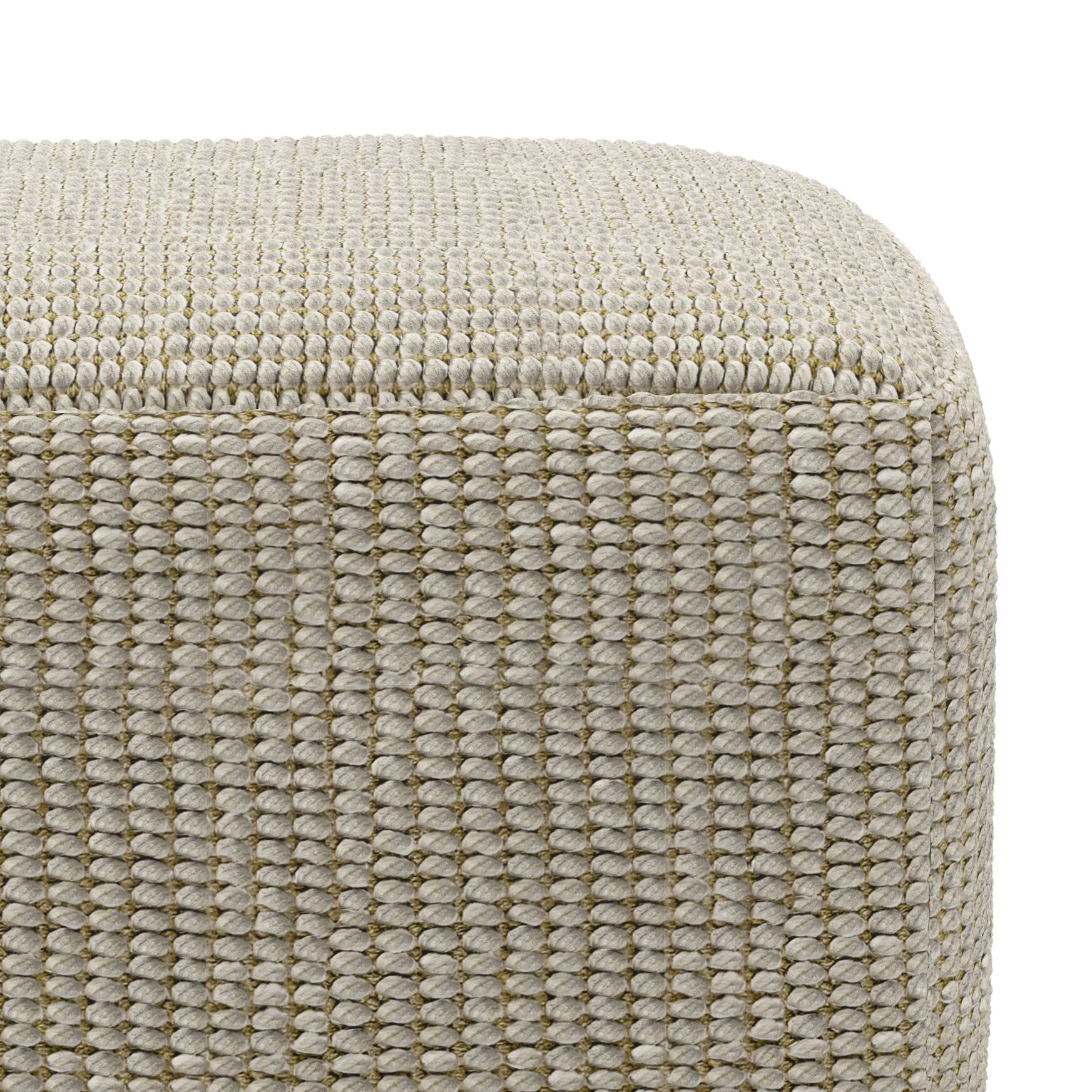 Alt View 12. Simpli Home - Zelma Square Woven Pouf - Cream and Natural.