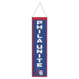 WinCraft - Philadelphia 76ers 8" x 32" Slogan Wool Banner - Multicolor