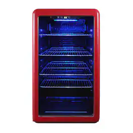 Magic Chef - 3.4 cu. ft. Retro Beverage Cooler - Red