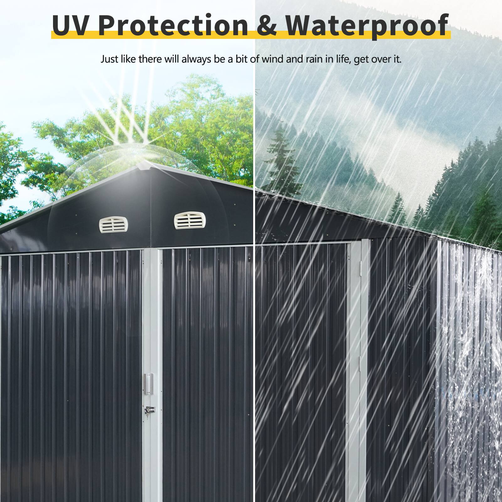 UV Protection & Waterproof

Just like there will always be a bit of wind and rain in life, get over it.