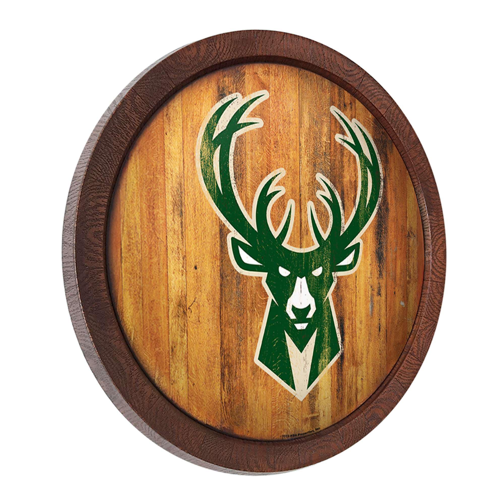 Alt View 1. The Fan-Brand - Milwaukee Bucks 20.25'' Faux Barrel Top Sign - Multicolor.