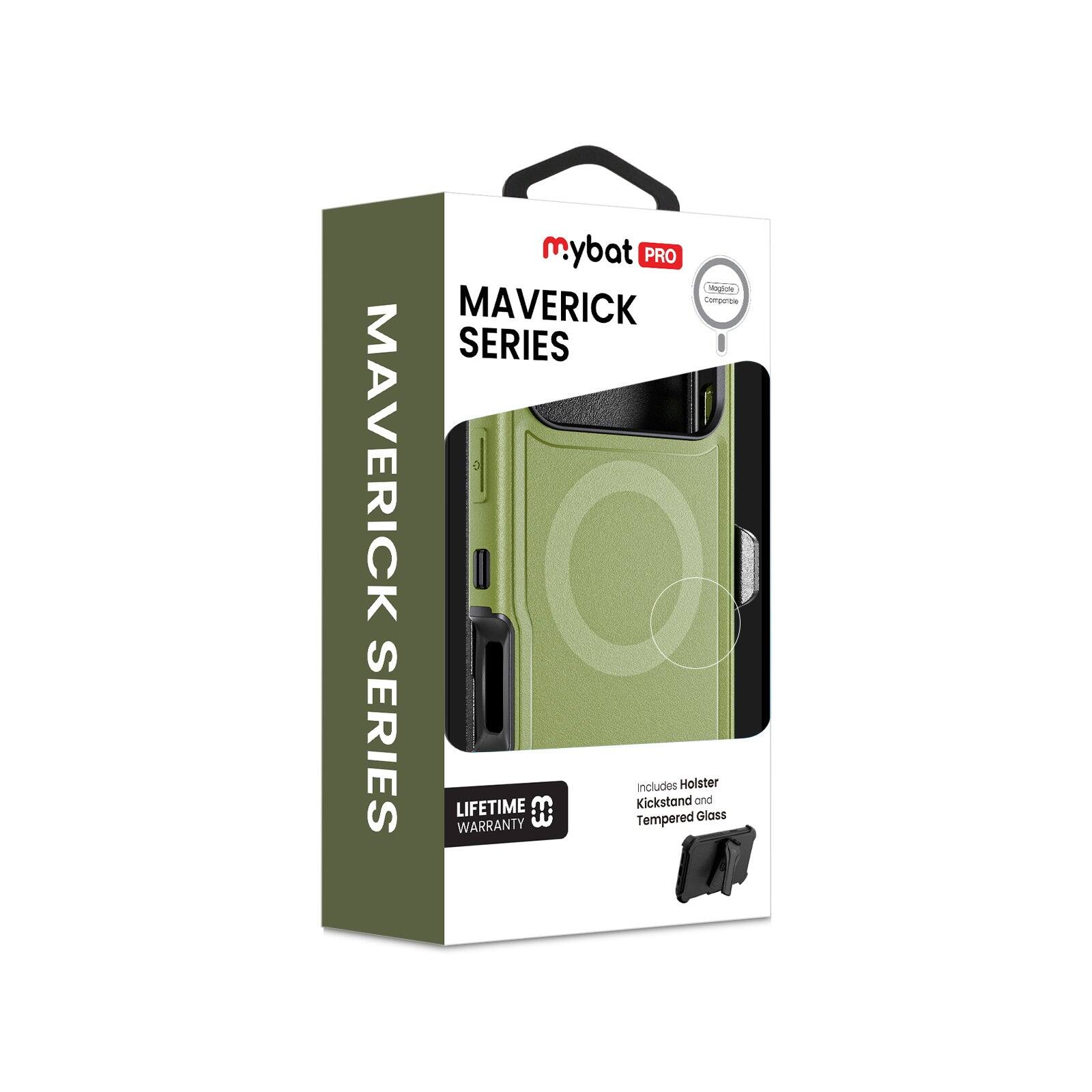 mybat PRO Magliale MAVERICK SERIES MAVERICK SERIES LIFETIME WARRANTY E:3 Kickstand Tempered Glass Includes Holster and