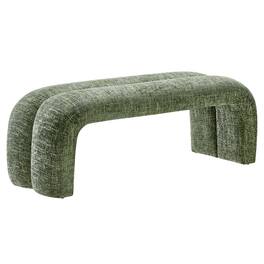 Dax 50.5" Chenille Upholstered Accent Bench by Modway - Green