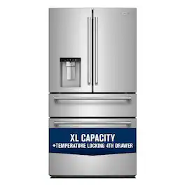 Maytag 29 Cu. Ft. XL Capacity French Door Bottom Mount Refrigerator with In-Door-Ice Dispensing System - Fingerprint-Resistant Stainless Finish