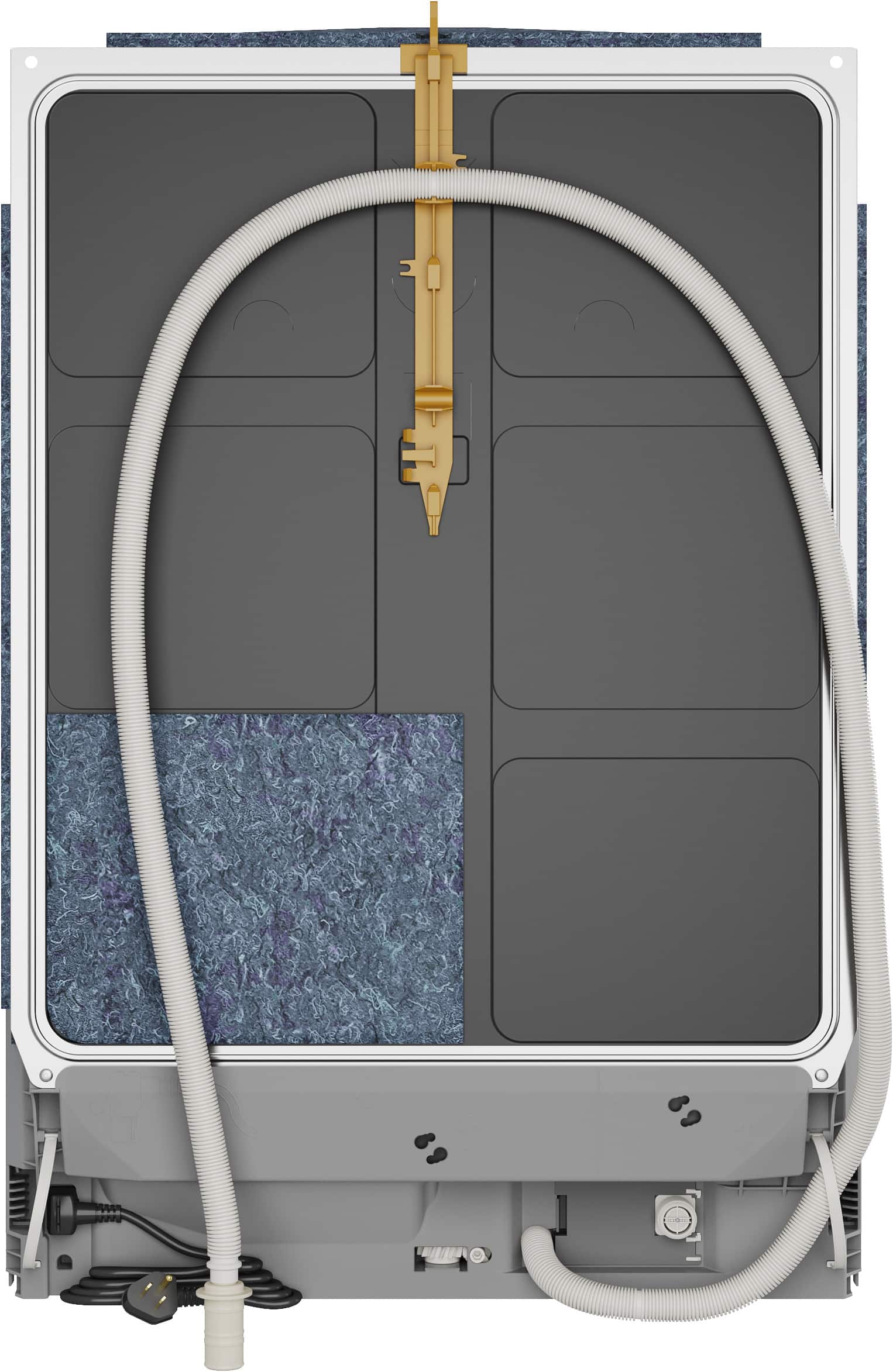 Back. Bosch - 800 Series Top Control Smart Built-In Stainless Steel Tub Dishwasher with 3rd Rack, 42 dBA - Stainless Steel.