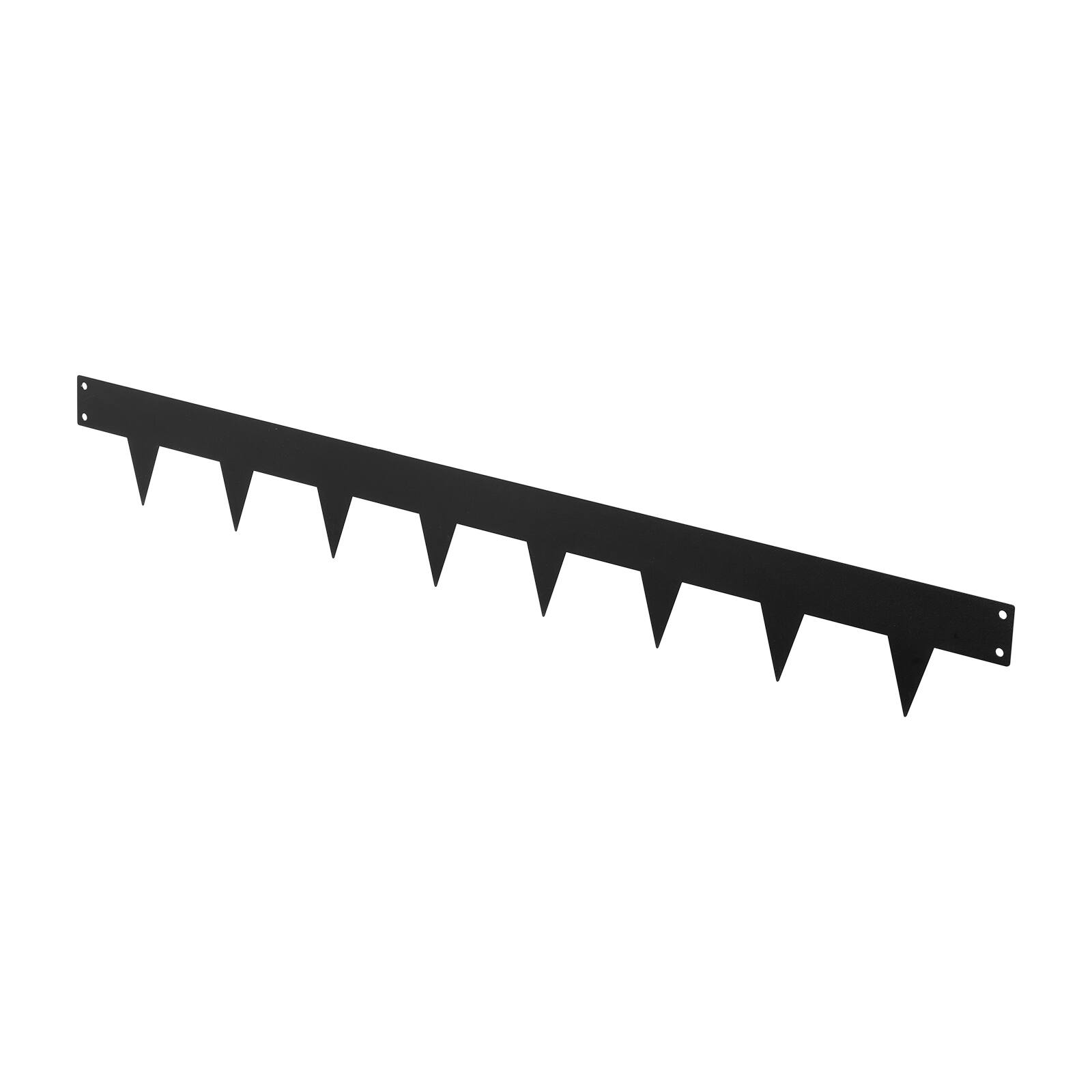 Alt View 5. VEVOR - Galvanized Steel Landscape Edging, 10-Pack 40 x 4.5 Inch Metal Edging for Landscaping with 11 Mounting Clips - Black.