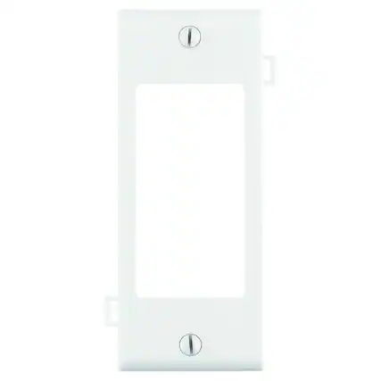 Front. Leviton - Leviton White 1 gang Thermoplastic Nylon Decorator Wall Plate 1 pk - White.