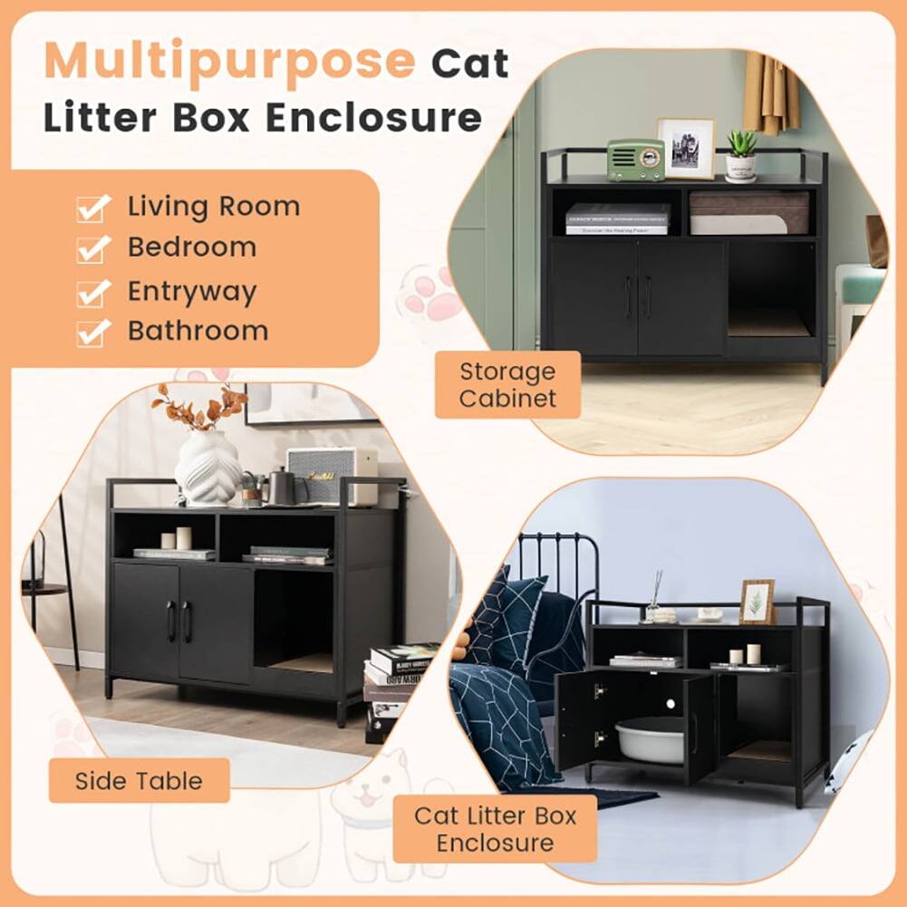 Multipurpose Cat Litter Box Enclosure

- Living Room
- Bedroom
- Entryway
- Bathroom

Storage Cabinet

Side Table

Cat Litter Box Enclosure