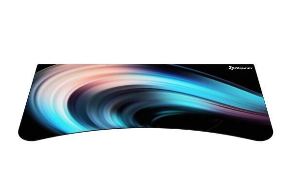 Arozzi - Full-Surface, Interchangeable, Water-Resistant, and Washable Mouse Pad with Stitched Edges - D009 Wave - Black