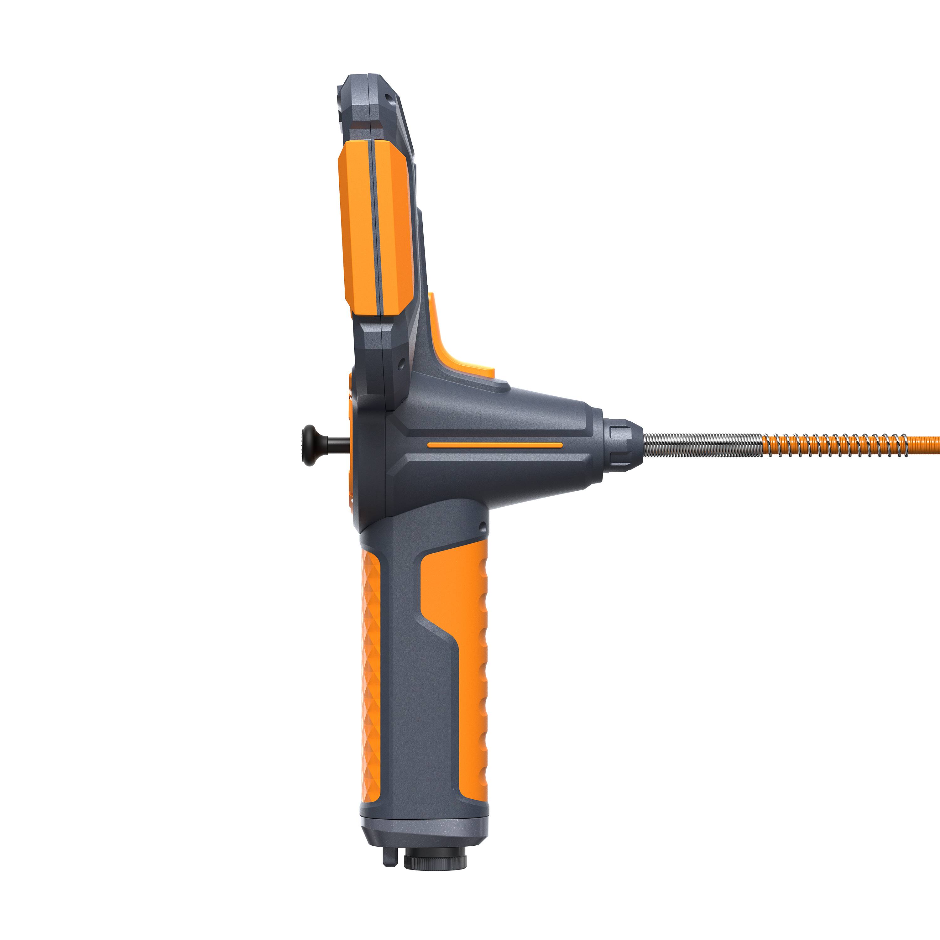 Back. Teslong - F6 Pro 4- Way Articulating Dua lens 6.5mm (0.25") Dual Lens Inspection Camera 5ft (1.5M) w/ 6inch Screen - Black / Dark Grey / Orange.