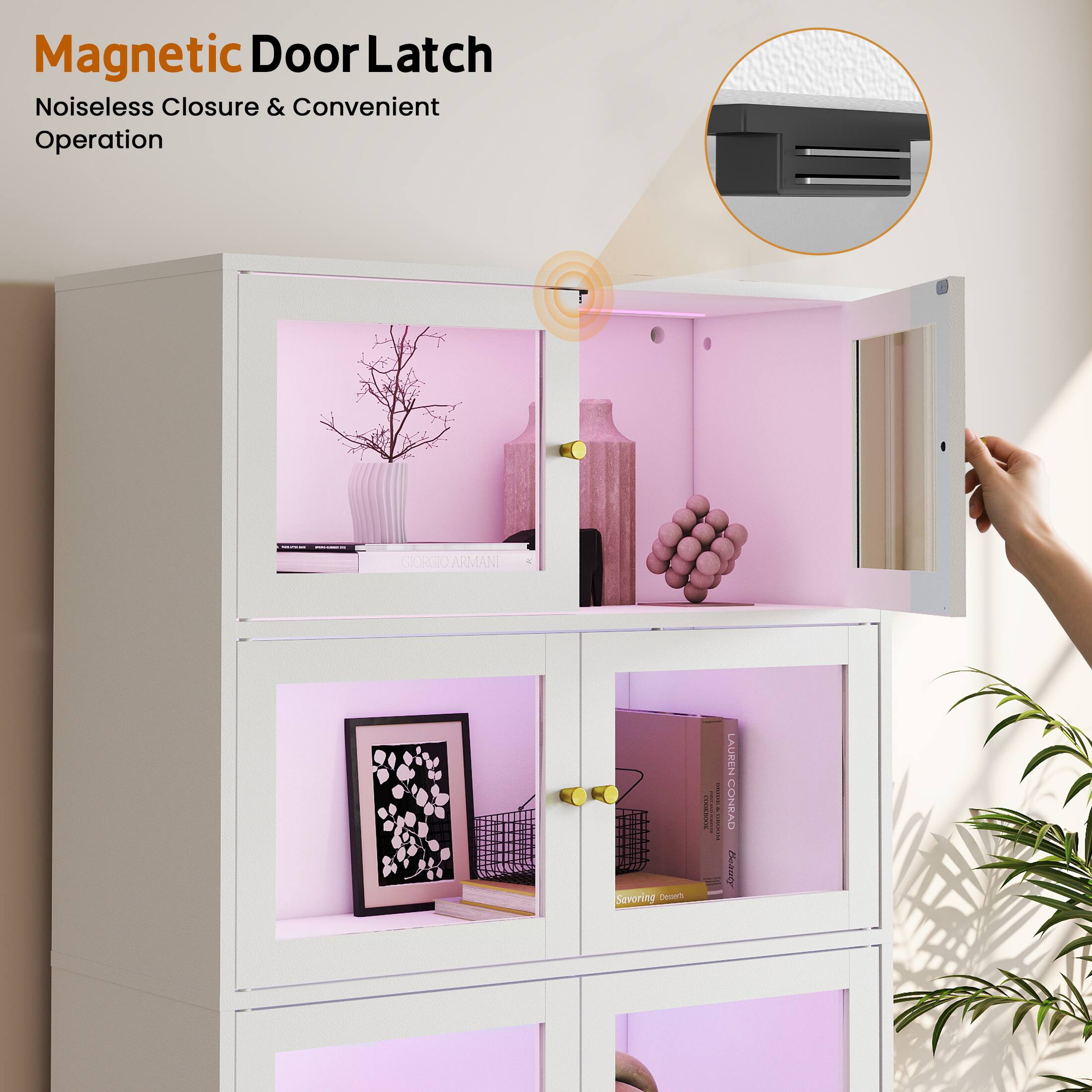 Magnetic Door Latch  
Noiseless Closure & Convenient Operation  

GIORGIO ARMANI  
Savoring Desum  
LAUREN | CONRAD |