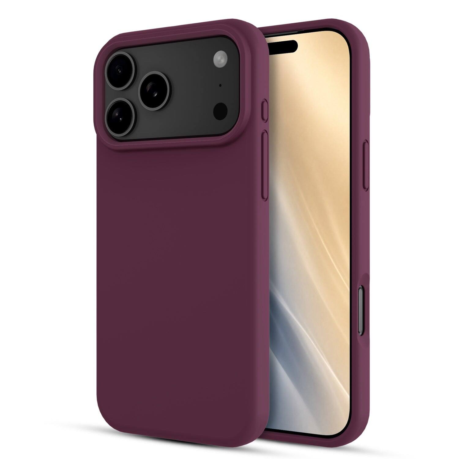 Alt View 1. BASELINE - baseline Essence Series Silicone MagSafe Case for Apple iPhone 18 Pro / 17 Pro - Burgundy.
