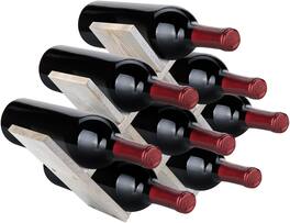 Sorbus - Sorbus® Wine Rack Butterfly, Stores 8 Bottles of Wine, Sleek and Chic Looking, Minimal Assembly Required - Gray