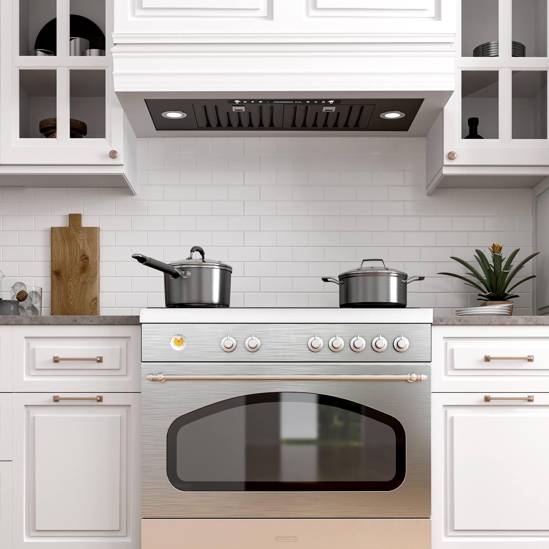 Alt View 1. Onefly - 30 inches - Convertible - Insert Range Hood - Black.