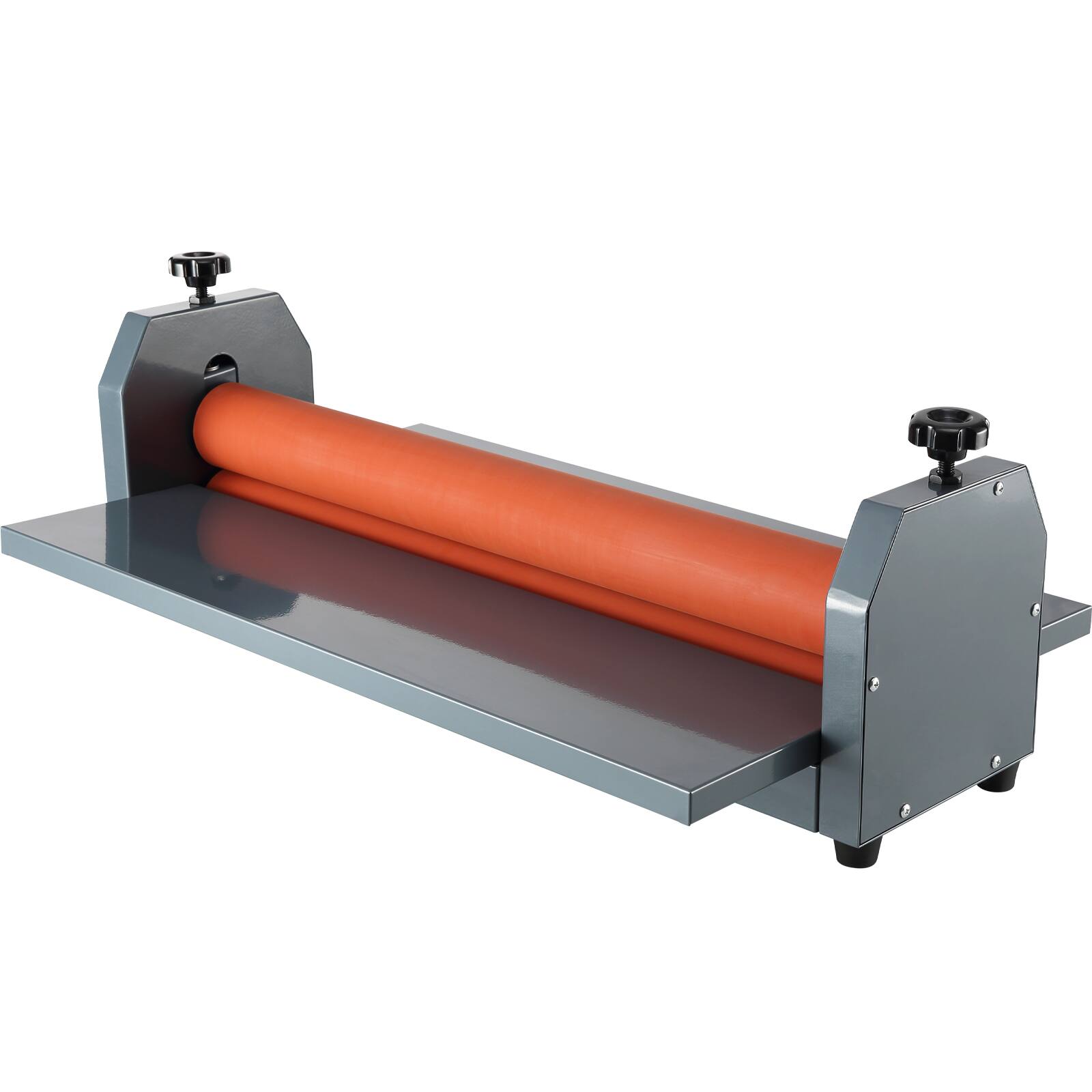 Alt View 5. VEVOR - 29.5 Inch Cold Laminator Machine 10mm Manual Vinyl Photo Film Cold laminator Hand Crank Pressure Cold Roll laminator - Grey + Orange.