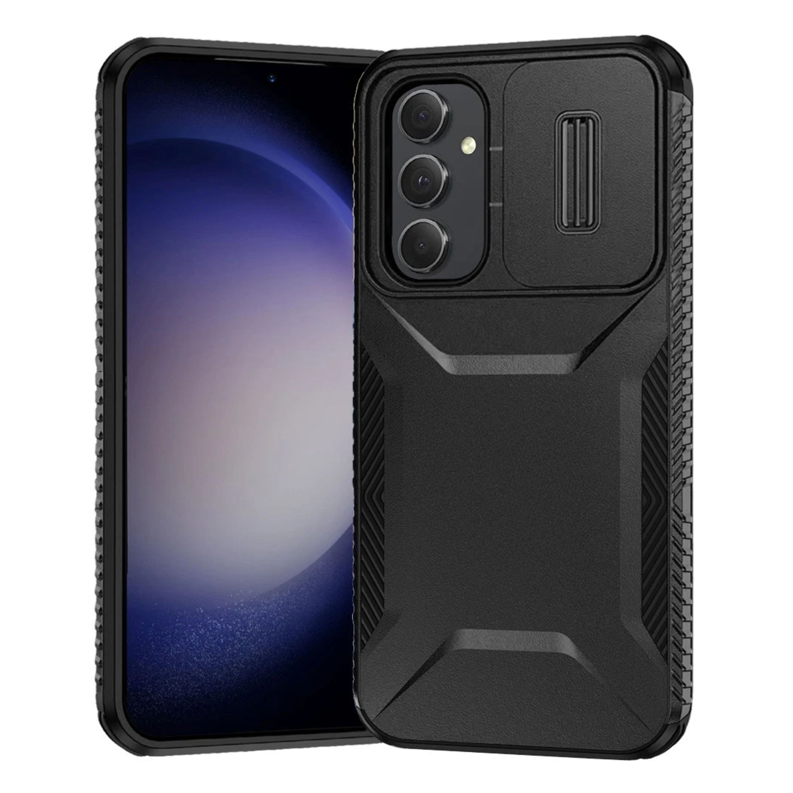 Kitcheniva - Rugged Side Grip With Sliding Rear Lens Phone Case For Samsung Galaxy S24 FE - Black price history on PriceWatchPro