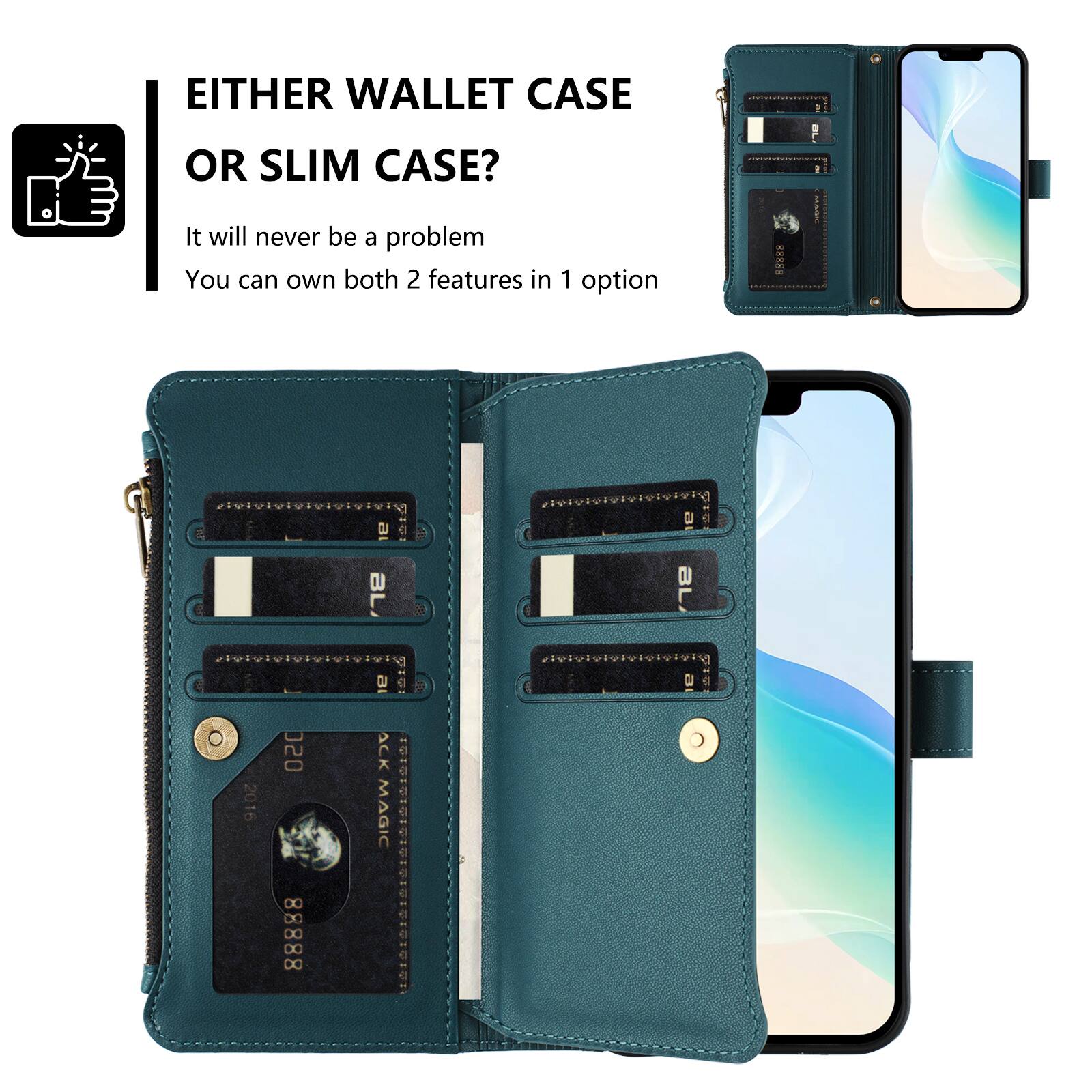 EITHER WALLET CASE  
OR SLIM CASE?  
It will never be a problem  
You can own both 2 features in 1 option  

xxxxx  
MARK  
BL  
O  
2016  
050 0,,000  
ACK MAGIC