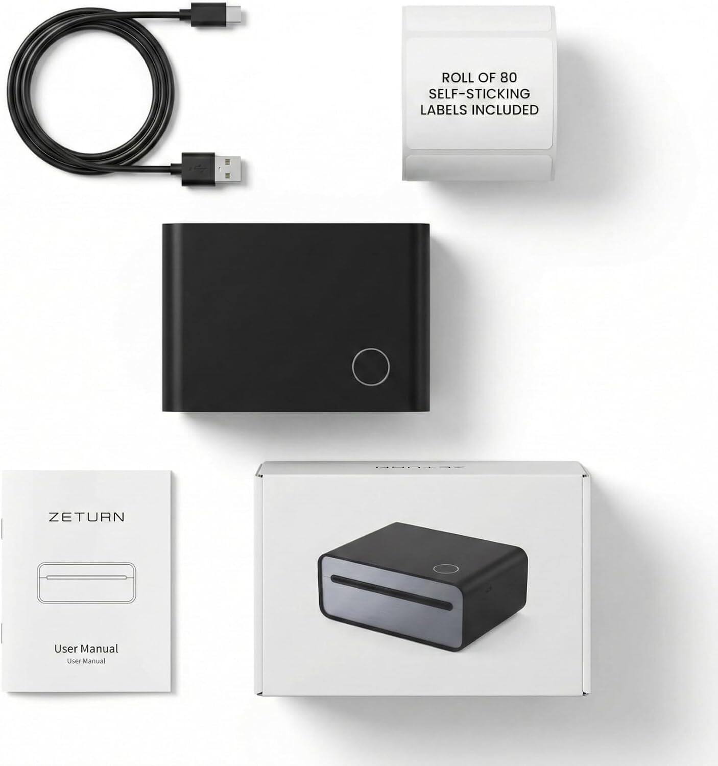 ROLL OF 80 SELF-STICKING LABELS INCLUDED

ZETURN User Manual

User Manual