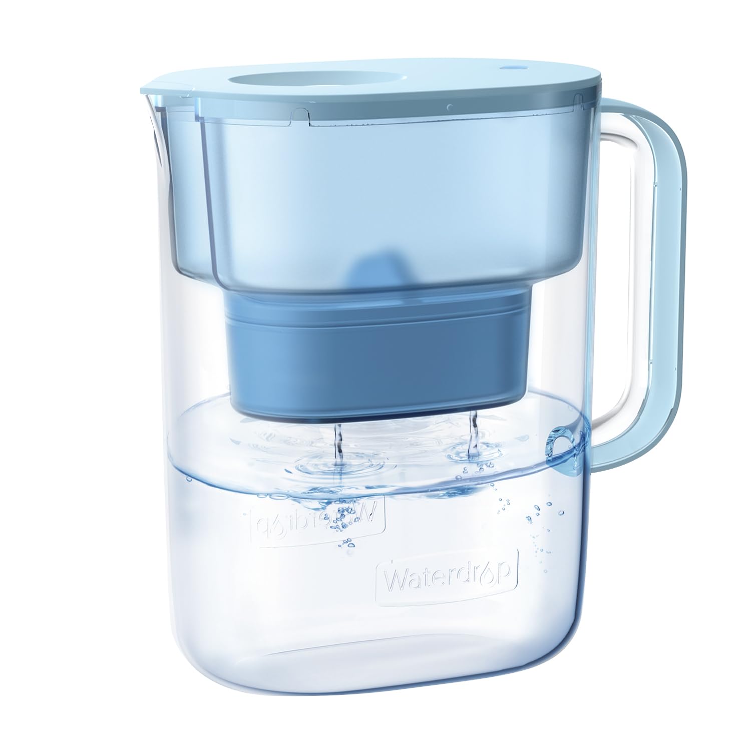 Waterdrop - Alkaline Lucid 10-Cup Large Water Filter Pitcher - Blue