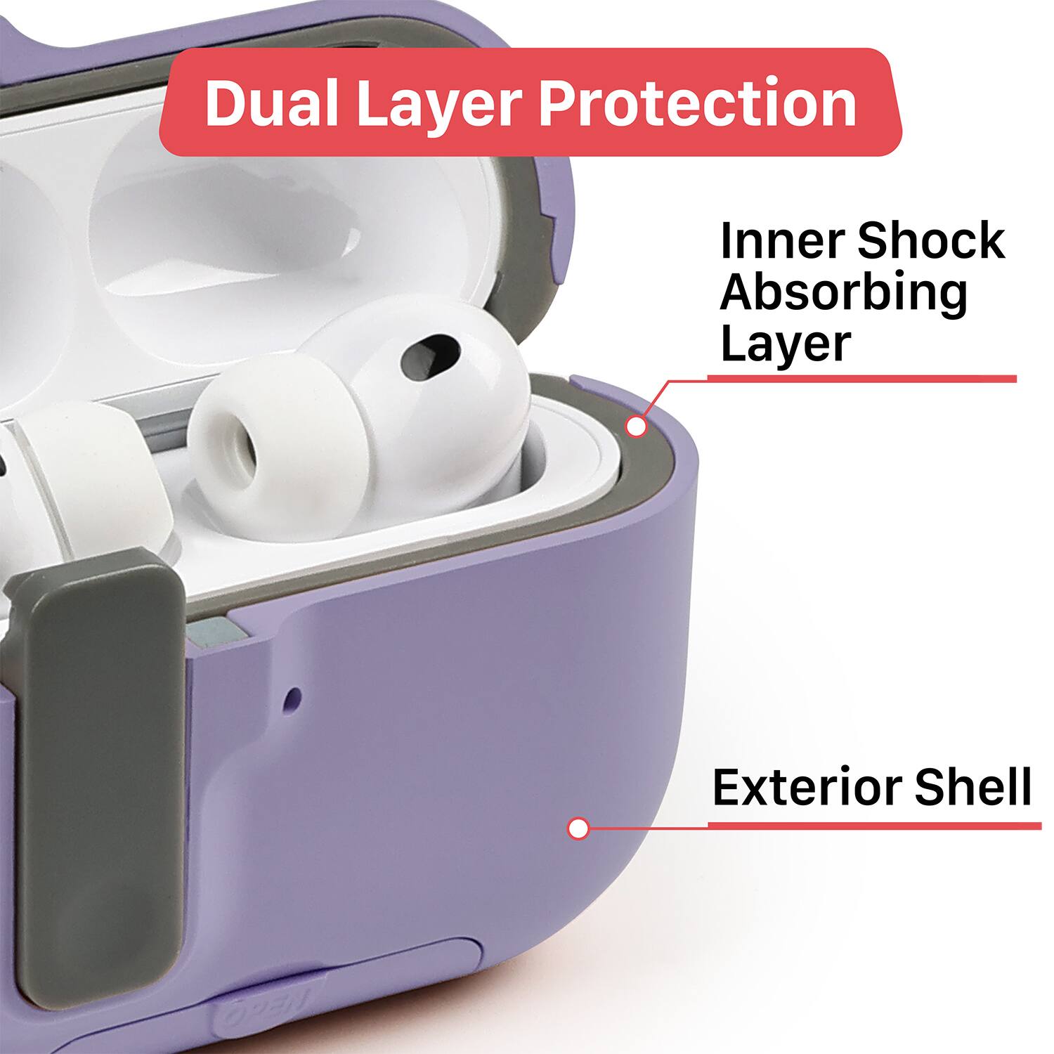 Dual Layer Protection  
Inner Shock Absorbing Layer  
Exterior Shell