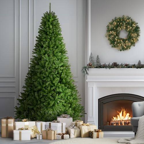 Alt View 4. National Tree Company - NATIONAL TREE COMPANY 9FT UNLIT NORTH VALLEY SPRUCE ART CHRISTMAS TREE - GREEN - Green.