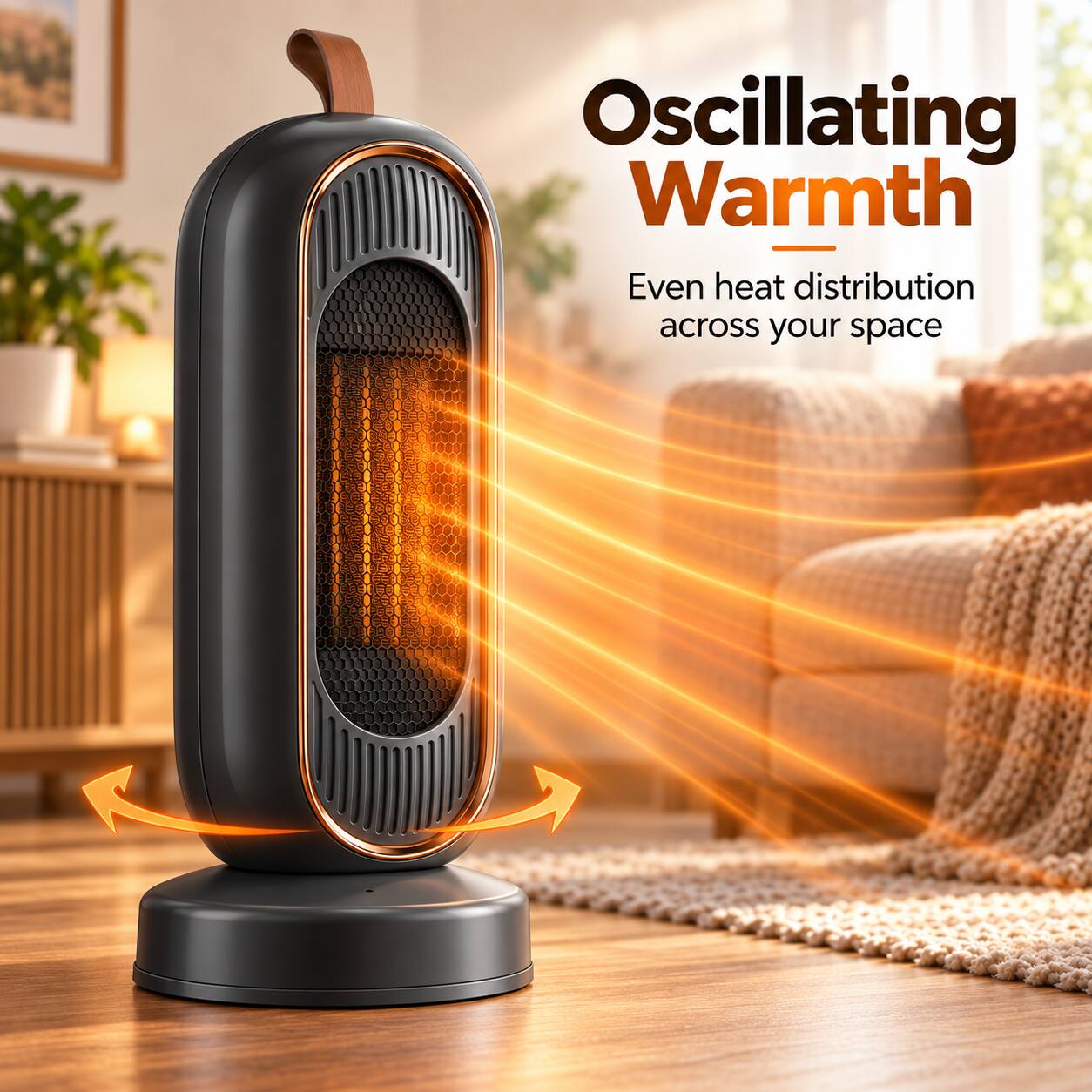 Oscillating Warmth - Even heat distribution across your space