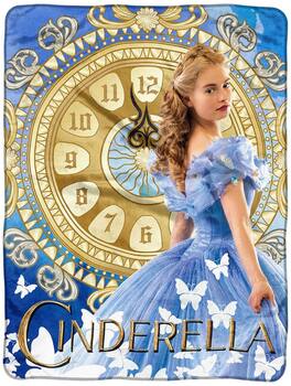 Northwest - Cinderella Clock Strikes Twelve Disney 46x60 Micro Raschel Plush Throw - Multi