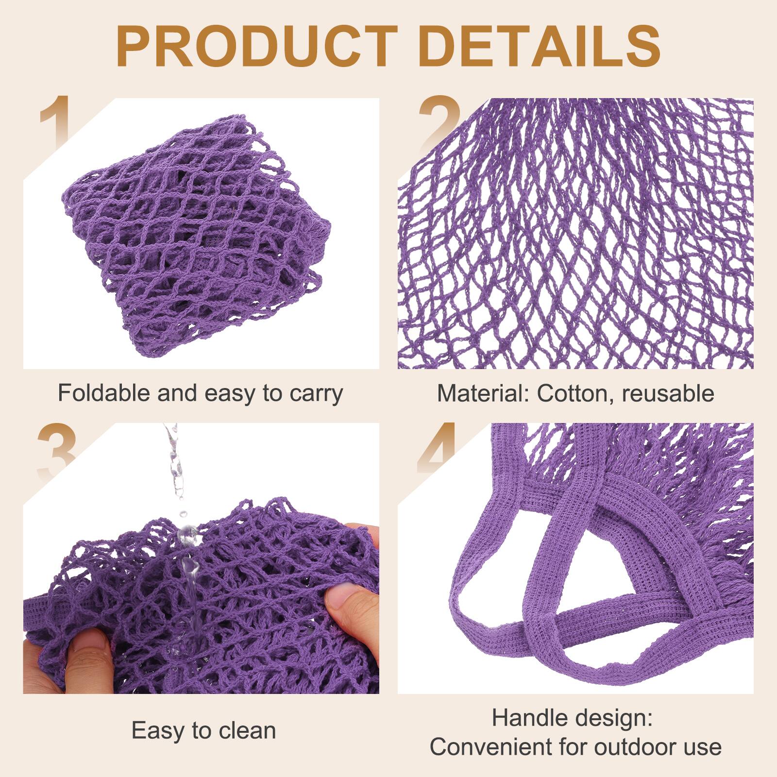 PRODUCT DETAILS

1. Foldable and easy to carry
2. Material: Cotton, reusable
3. Easy to clean
4. Handle design: Convenient for outdoor use