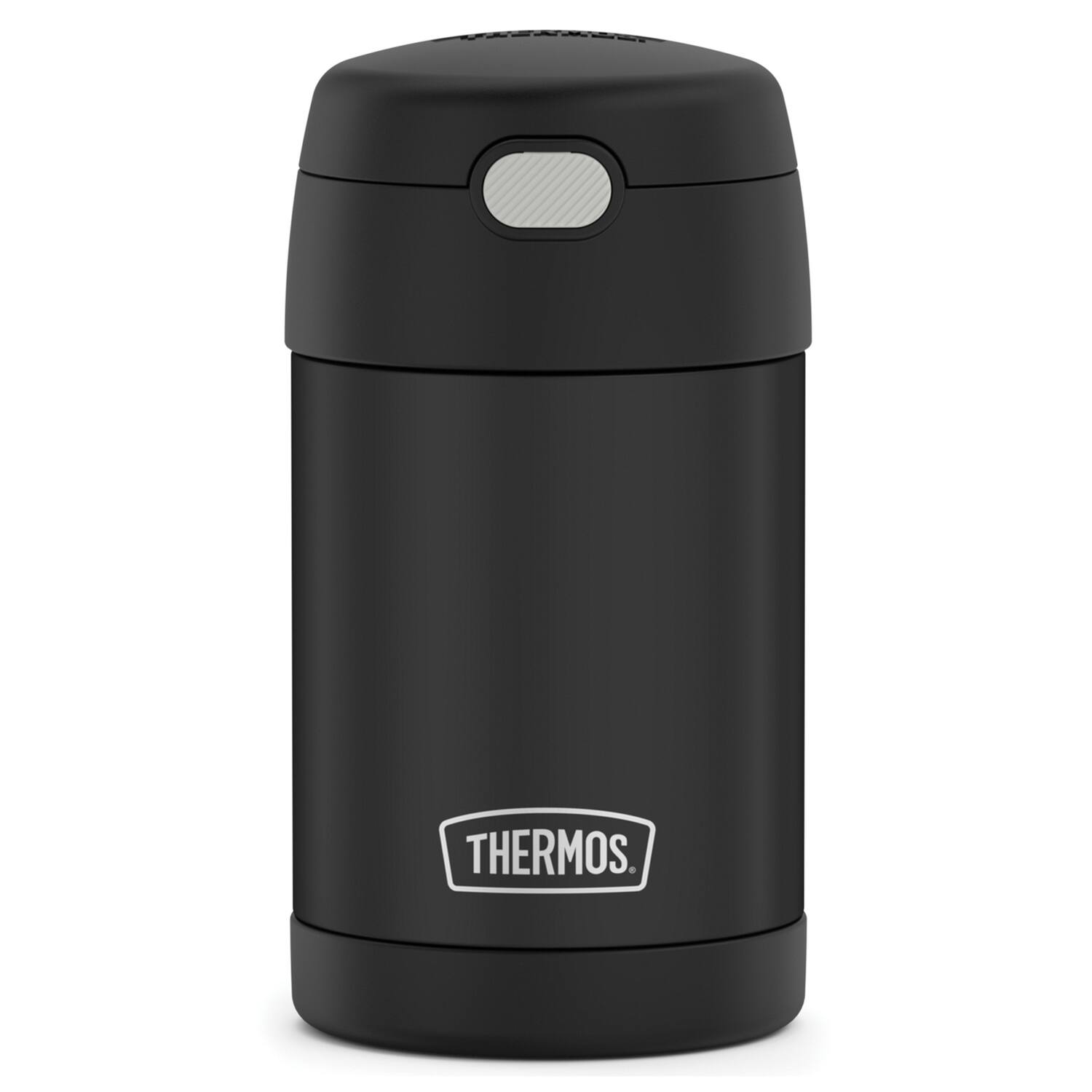 Left. Thermos - Thermos 16 oz. Kid's Funtainer Stainless Steel Insulated Food Jar - Black Matte - Black.