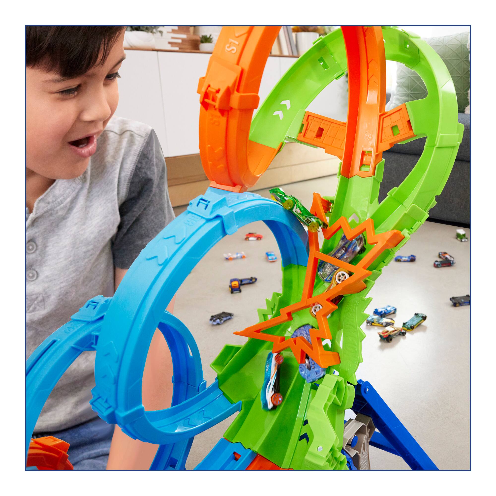 Alt View 19. Hot Wheels - 4-Loop Crash-Out Track Set.