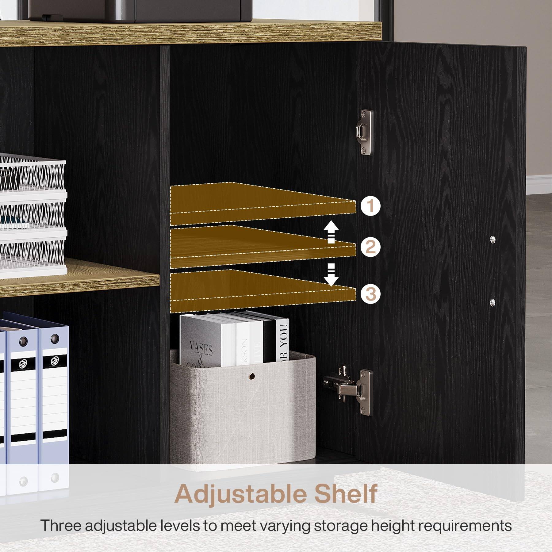 1
2
VASES &
PERSON
YOU R
3
Adjustable Shelf
Three adjustable levels to meet varying storage height requirements