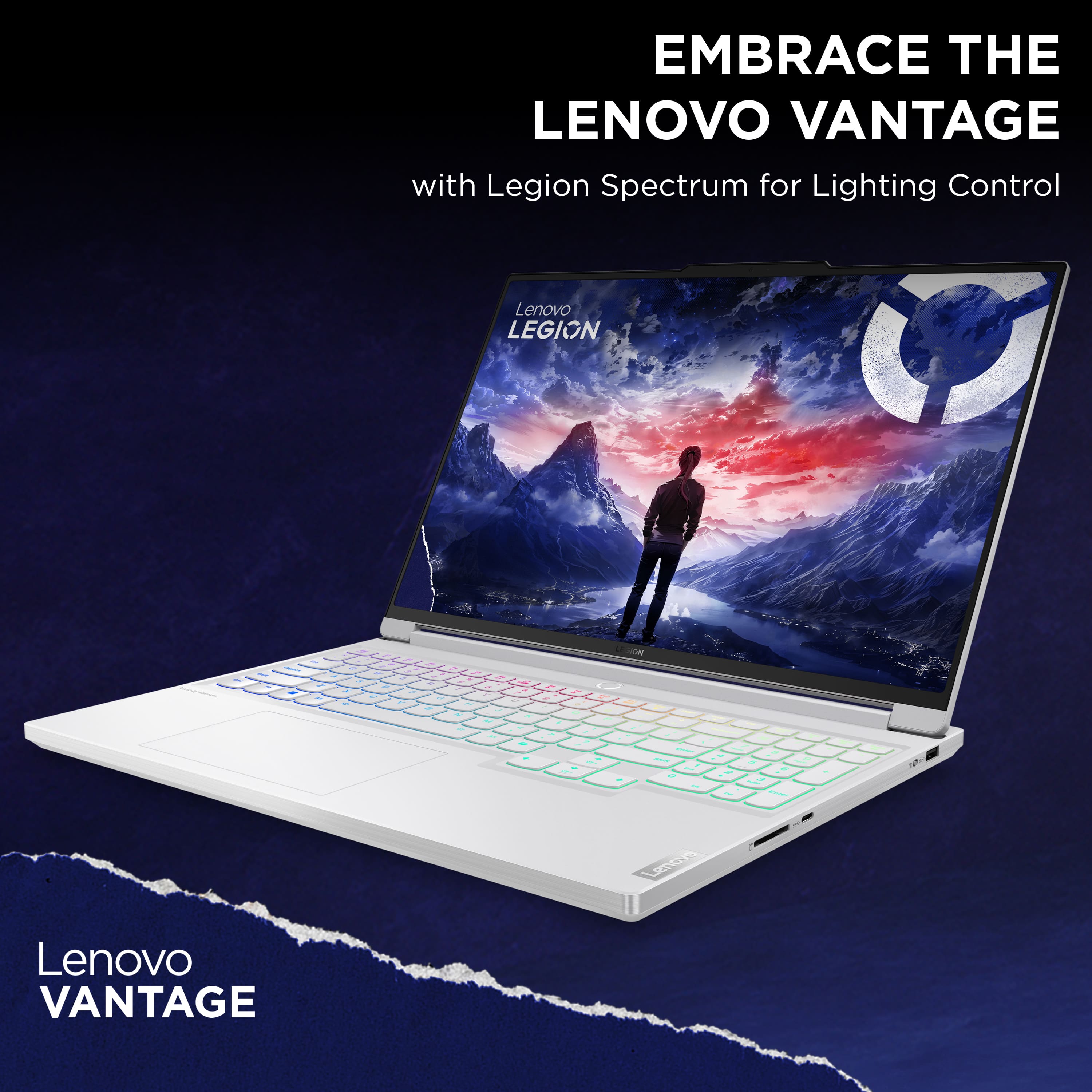 EMBRACE THE LENOVO VANTAGE with Legion Spectrum for Lighting Control. Lenovo LEGION - The Ultimate Gaming Laptop.