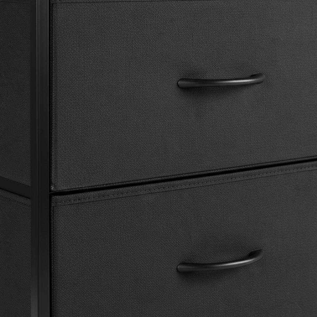 Left. AOITUN - 6 Drawer Dresser for Bedroom, Wide TV Stand for 50 Inch TV, Fabric Storage Chest with Wood Top, Metal Frame, Black - Black.